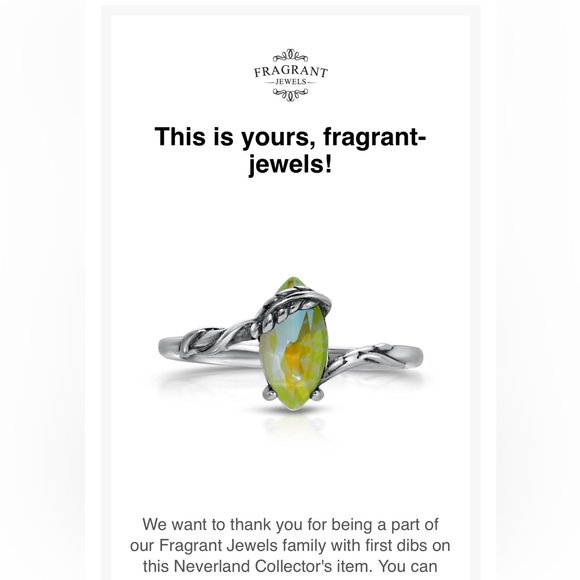Fragrant Jewels Neverland Collectors Ring - Picture 4 of 4